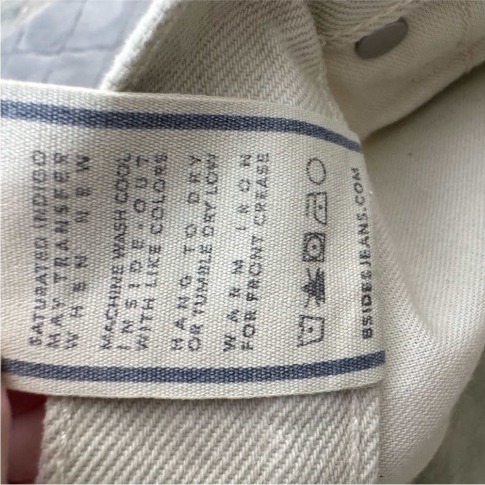 B SIDES Straight Leg Tapered Jeans Size 26 Organic Cotton Made In USA - Picture 5 of 16